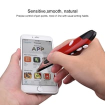 Souris Sans Fil Ergonomique Avec Stylet Pour Ordinateurs Et Tablettes Rouge YONIS