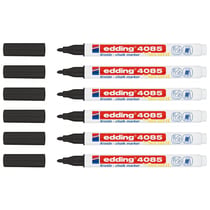 Lot 6 marqueurs craie liquide EDDING - Noir - Pointe fine 1-2 mm