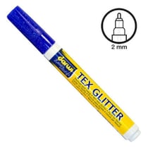 Darwi - Feutre peinture pour tissu Bleu pailleté