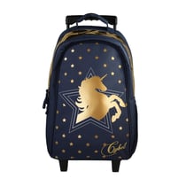 Sac à dos à roulettes Cybel bleu marine – bagtrotter