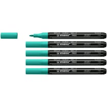5 Marqueurs peinture pointe fine - STABILO - Vert turquoise - FREE acrylic T100