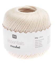 Coton à crocheter Essentials Crochet - Rico Design 032 Creme ecru