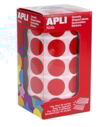 Gommettes rouleau Rond Ø 20 mm rouge x 1 770