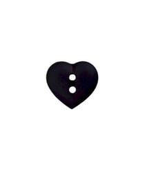Carte de 4 boutons Coeur 2 trous 12mm - Union Knopf Bleu Marine