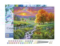 Peinture par Numéro Figured'Art avec Cadre - Prairie ensoleillée - Kit de Loisir Créatif DIY Numéro d'Art Complet - 40x50cm toile tendue sur châssis