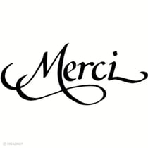 Tampon bois "Merci" ARTEMIO