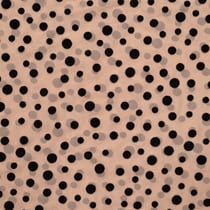 Tissu Tulle souple Big Dots velours sur fond Beige - Au mètre