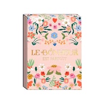 Carnet de notes Le bonheur est partout - Format pocket - Fermeture aimanté - 75 feuilles - Hirondelles & Cie