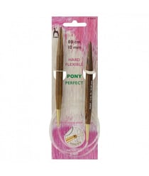 Aiguilles à tricoter circulaires fixes 80 cm Bois Perfect Du N°3 au 10 - Pony taille n°10