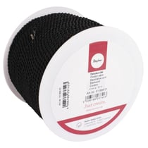 Cordon déco, 4 mm, rouleau 50 m, noir
