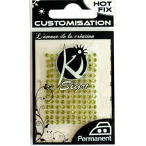 Ki-Sign - Strass thermocollant tissu Ø 6mm Vert 35 pièces