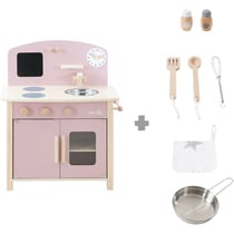 Cuisine en bois pour enfant - Rose / Naturel