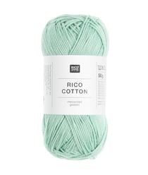 Coton à tricoter ou à crocheter Rico Cotton - Rico Design 700 Menthe