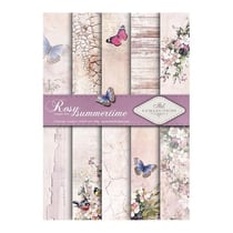5 papiers scrapbooking 21 x 29.7 cm ITD Collection ROSY SUMMERTIME
