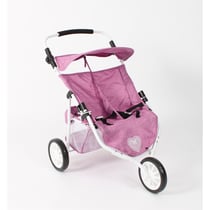 Poussette Jogger 3 roues pour poupées jumelles