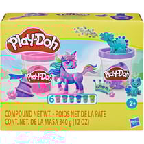 Play-Doh, Pack de 6 pâte paillette à modeler