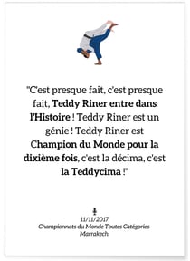 Affiche Judo Teddy Riner | A3 : 29,7x42cm