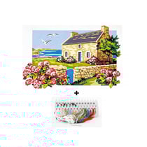 Kit canevas modèle maison bretonne 30 x 40 cm Seg de Paris