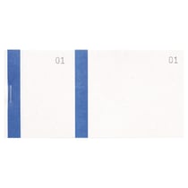 Bloc vendeur à bande couleur 100 feuillets double numérotage - Format 6 ,6x13,5 cm - Bleu - x 50 - Exacompta