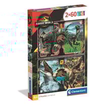 Puzzles 2 x 60 pièces Clementoni Jurassic World Renaissance