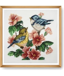 Kit de Point de Croix Oiseaux 36x36 cm – Trimits Oiseaux