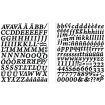 Sticker Alphabet + Chiffres Classic, 1pce. , noir