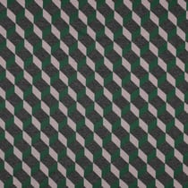 Tissu Jersey Milano Carreaux 3D sur fond Gris chiné