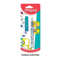 Stylo plume - Pointe moyenne - Rechargeable - Ergonomique - Scolaire - Maped