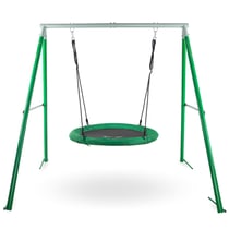 Jeux D'éveil Balançoire Enfant +3 avec Cadre & Cordes, Hauteur Réglable, Charge Jusqu'à 150kg