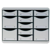 Moule de classement Storebox Multi 11 tiroirs Office - Gris lumière - Exacompta