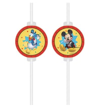 4 Pailles Mickey Mouse Jump Into Fun