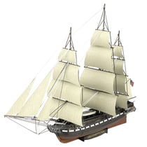 Premium Series - USS Constitution - Maquette 3D en métal avec 2,25 feuilles