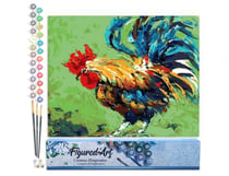 Peinture par Numéro Figured'Art - Le Coq - Kit de Loisir Créatif DIY Numéro d'Art Complet - 40x50cm sans châssis en bois
