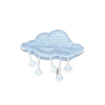 Ecusson météo franges nuage 4cm x 3,5cm