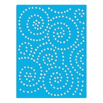 Pochoir plastique souple réutilisable 18,5 x 14,5 cm Fabrika Decoru SPIRALE DE POINTS 450