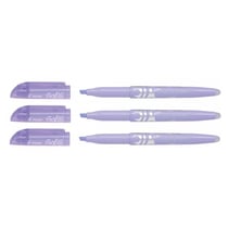 Lot de 3 surligneurs effaçables pointe biseautée 3,3 mm - PILOT - Frixion Light Soft - Violet pastel