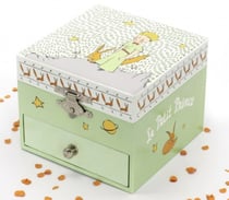Coffret musique cube phosphorescent Le Petit Prince – Jardin - Trousselier - Beige