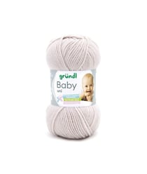 Fil layette à tricoter BABY UNI - Grundl - certifiée Oeko-Tex 12 Ecru