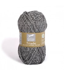 Pelote de laine et coton à tricoter TRIADE - Cheval Blanc 089 Gris