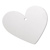 Tags blanc - Coeur, FSC 100%, 7x6cm, 24 pièces