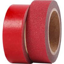 Ruban adhésif design, L : 15 mm, rouge, 2 rouleau/ 1 Pq.