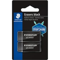 Lot de 2 gommes - Noire - Plastique - Staedtler