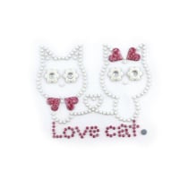 Graine Créative - Transfert strass thermocollant Cats 7,6 x 6,4 cm