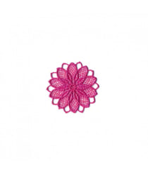 Ecussons Thermocollant Fleurs ajourées 3,5 X 3,5 cm - Mediac 06 Fuchsia