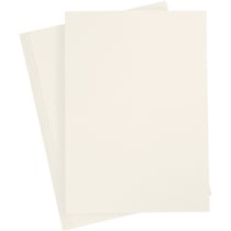 Papier cartonné -  220 g - Format A4 - 10 feuilles - Blanc cassé