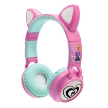 Casque Barbie sans fil rechargeable lumineux avec oreilles de chat