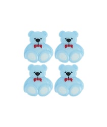 Cartes de 4 boutons nounours 16 x 18 mm – Rico Design Bleu