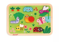 Chunky puzzle Les animaux du jardin - Janod - Vert