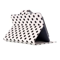 Housse Universelle Tablette Tactile 7 Pouces Blanc À Pois Noirs Rabat Pression