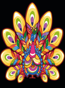 Canevas SEG Paon 45 x 60 cm
